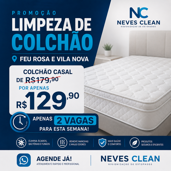 LIMPEZA DE COLCHÃO