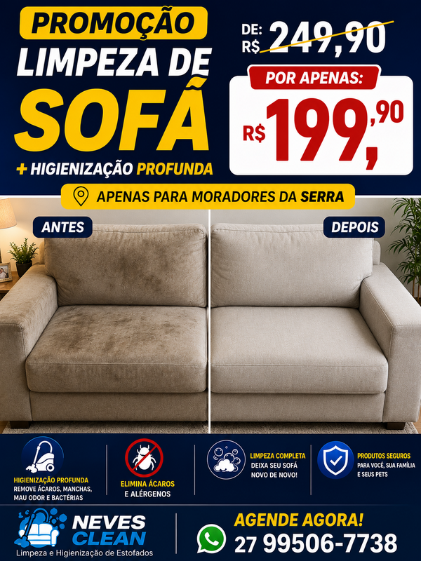 Limpeza de Sofá