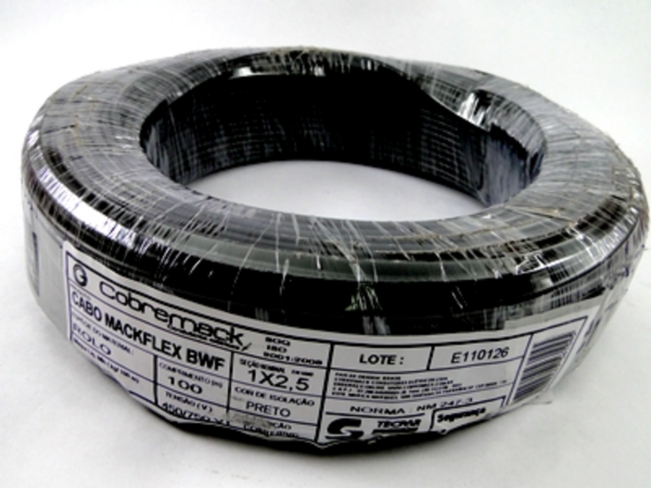 Cabo Flexível Rolo 100m Cobre Mack 2.5 mm