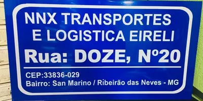 Placa de endereço 75x40cm